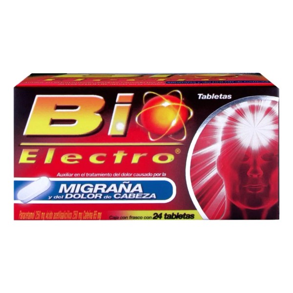 Bio Electro 24 Tabletas. Alivia La Migraña