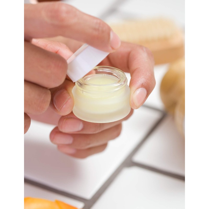 Frosted Clear Glass 5 ml 1/6 oz Small Thick Wall