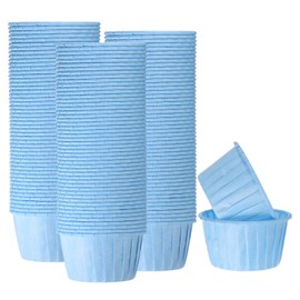 HARFINGTON 150Pcs Cupcake Baking Cups 3.5oz Standard Size Paper Cupcake Liners Greaseproof Wrappers Disposable for Wedding Birthdays Christmas Dessert, Blue