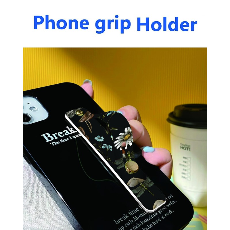 Phone Finger Strap Holder, Portable Phone Grip Loop, Telescopic Silicone