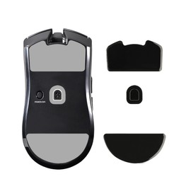 kwmobile Mouse Feet Replacement Compatible with Razer Viper V3 Pro Computer Mouse Skates Sticker - Black