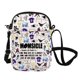 Hockey Mom Crossbody Bag Momsicle Messenger Bag Momsicle Definition Shoulder Bag Ice Hockey Lover Gift (MOMSICLE CB CA)