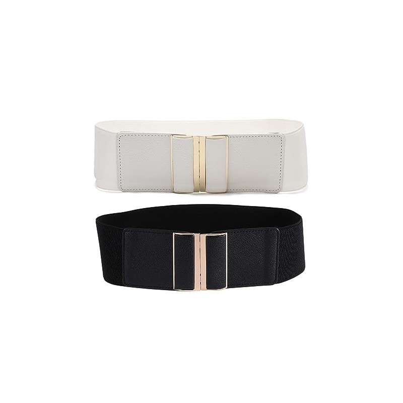 Beltox Womens 3" Wide Belt Elastic Stretch Cinch Waistband Lady