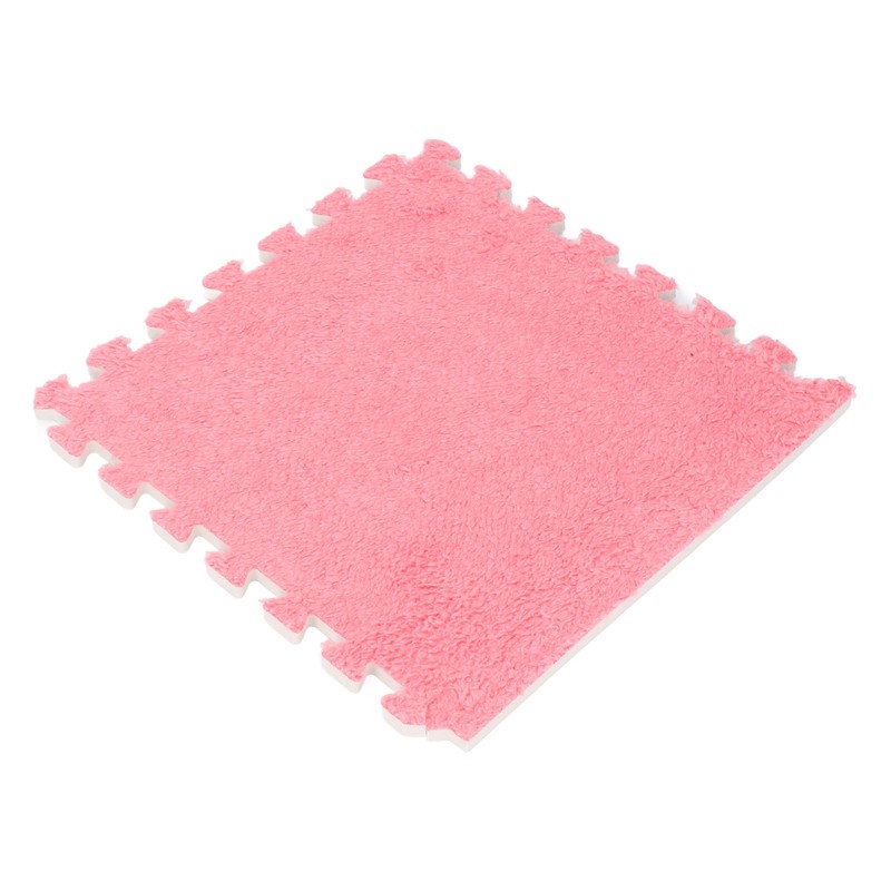 10pcs Plush Foam Floor Mat Thickened Cuttable Interlocking Carpet Tiles
