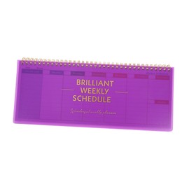 Operitacx Täglicher Zeitblockierungs-gewohnheitstracker Spiralgebundener Wochenplaner Schul- und Bürobedarf