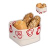 slowroom Half Linen Bread Basket - Double-Sided Bread Basket -