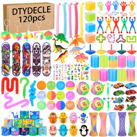 DTYDECLE 120Pcs Party Bag Fillers Unisex Prize Box Toys Assortment Toys Classroom Prizes Rewards Goodie loot Bag Fillers for Boys Girls Birthday Party Favors