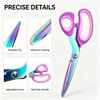 9.5" Rainbow Heavy Duty Tailor Fabric Scissors, Purple Pink