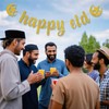 Happy Eid Banner, 2025 Ramadan Party Decorations,Eid Festival Muslim Islam