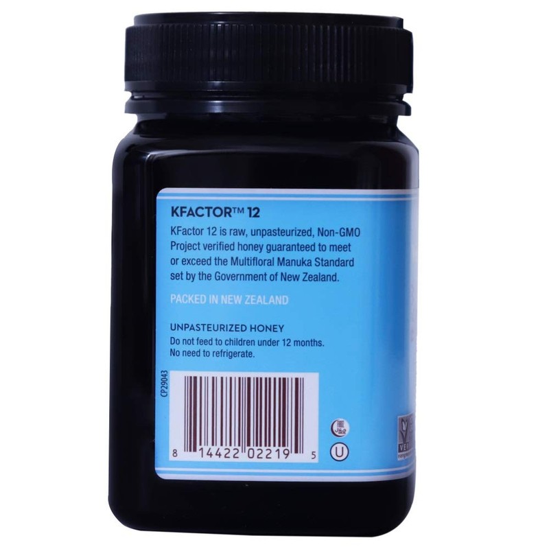 Wedderspoon Raw Premium Manuka Honey, KFactor 12, 17.6 Oz (500g),