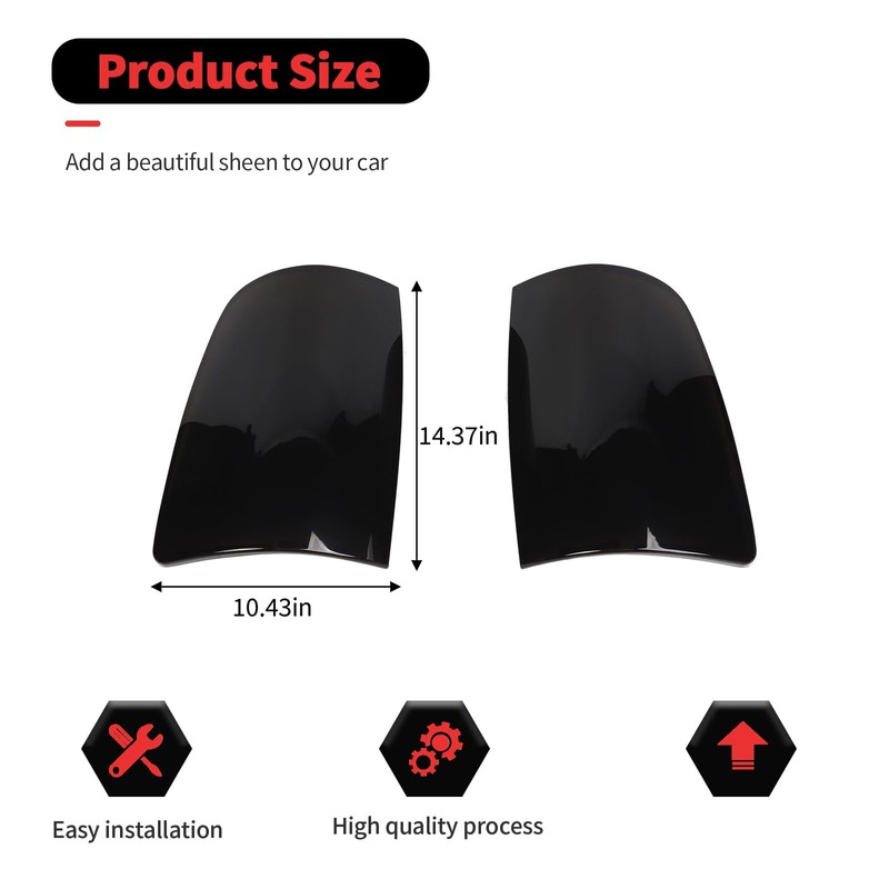 RT-TCZ Smoked Black Tail Light Lamp Cover Guard Trim Decoration