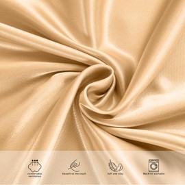 NVNAN Satin Pillowcase for Hair and Skin, Super Soft and Cooling Similar to Silk Pillow Cases 4 Pack with Envelope Closure, (20"x26" Standard Size,Champagne)