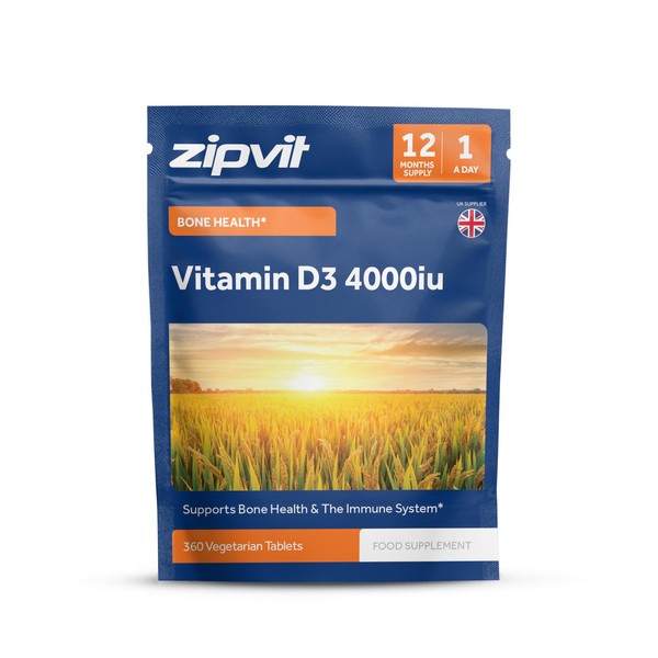 Zipvit Vitamin D3 4000 IU, 360 Maximum Strength Vitamin D