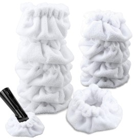 Bibabala Microfiber Cloths for Steam Cleaner, Microfiber Bonnet Steam Mop Pads, Universal Reusable Cleaning Pads Fits for The Triangular Brush Tool,Steam-Cleaner Accessories(10 Pack)