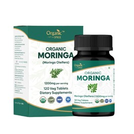 ORGANIC SPREE Moringa 120 Tablets | Moringa Oleifera (Drumstick Leaf) | USDA Organic Certified | Dietary Supplement - 120 Tablets* (1)