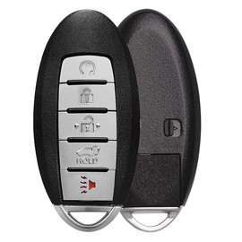 AKS KEYS Replacement for Nissan Smart Key with Starter and Hatch 5 Buttons Fob FCC# KR5TXN7 Part Number 285E3-9UF7A Compatible with 2019 - 2021 Murano Pathfinder