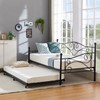 VECELO Twin Size Daybed Frame Metal Steel Slat Support with