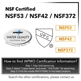 ICEPURE PLUS ADQ747935 NSF/ANSI 53 NSF/ANSI 42 Certified Replacement for LG LT1000P Kenmore Elite 9980 LT1000 LT1000PC ADQ74793501 MDJ64844601 RWF4700BC LFXS26973S Refrigerator Water Filter,4PACK