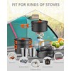 FUGEN Jungen Camping Cook Set Cooking Set, Black, Big