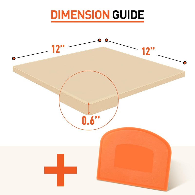 Arcedo Pizza Stone for Oven and Grill, 12 Inch Square