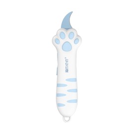 MEOWKIT Cat Paw Box Cutter Retractable with Cat Paw Handle, Multifunctional Knife Set (Blue)