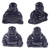Amogeeli Blue Sand Stone Carved Small Happy Buddha Figurine for
