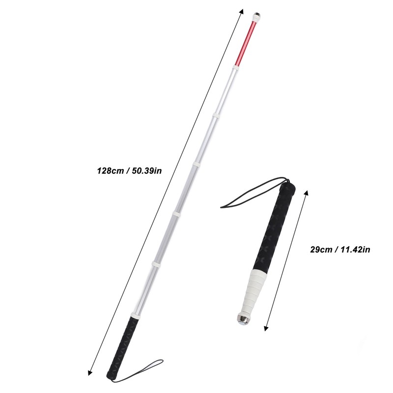 7 Section Blind Cane Collapsible Lightweight Portable Assistive Folding Walking
