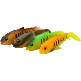 Savage Gear Craft Cannibal Paddletail Rubber Fish Rubber Bait Pack of 4 Colour Dark Water Mix, Size 12.5 cm