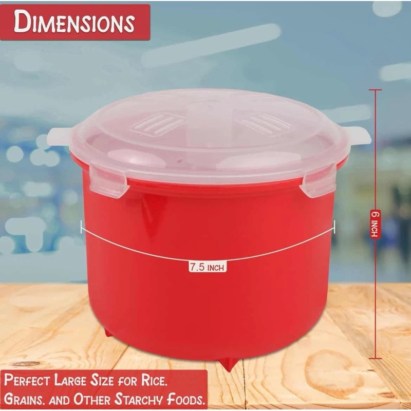 HOME - X MICROWAVE RICE COOKER 10 CUP COOKER BPA