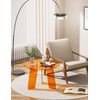 Dewrhiixe Acrylic Round Coffee Table, Clear Circle Modern Lucite Side
