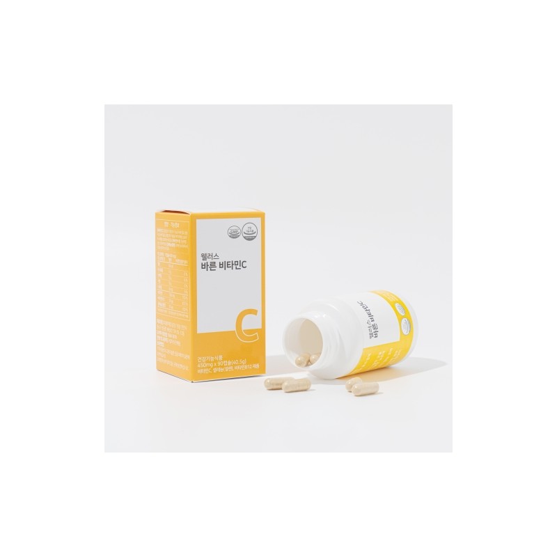 Wellus Proper Vitamin C 450mg 90 Capsules / 웰러스 바른