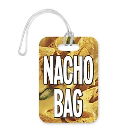 LT070 Nacho Bag Novelty Funny Unique Designer Gift Glossy Plastic Suitcase Luggage Tag