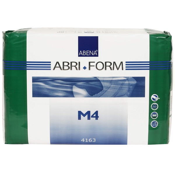 Abena Abri-Form Comfort Plastic-Backed Briefs, Level 4, (Medium To Large Sizes) Medium, 14 Count