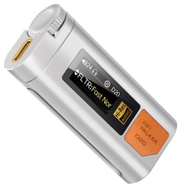 HIFI WALKER D20 DAC512 Portable Headphone Amp/DAC – USB Hi-Res Audio Dongle with 4.4mm Balanced & 3.5mm Output, ES9038Q2M + CT7601PR, Support PCM 768kHz/DSD512, CNC Aluminum, OLED Display