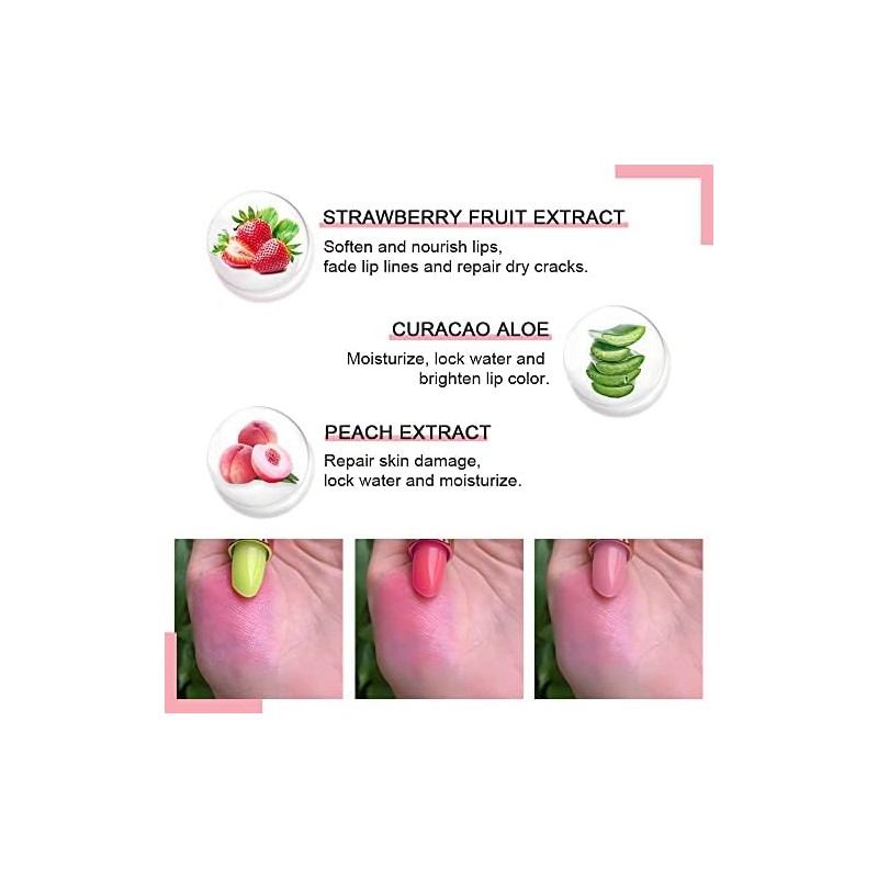 Bálsamo labial evpct – Set de 3 tonos rosa melocotón