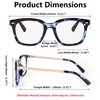 FEISEDY Reading Glasses, Blue Light Blocking, Square Oversized Glasses for