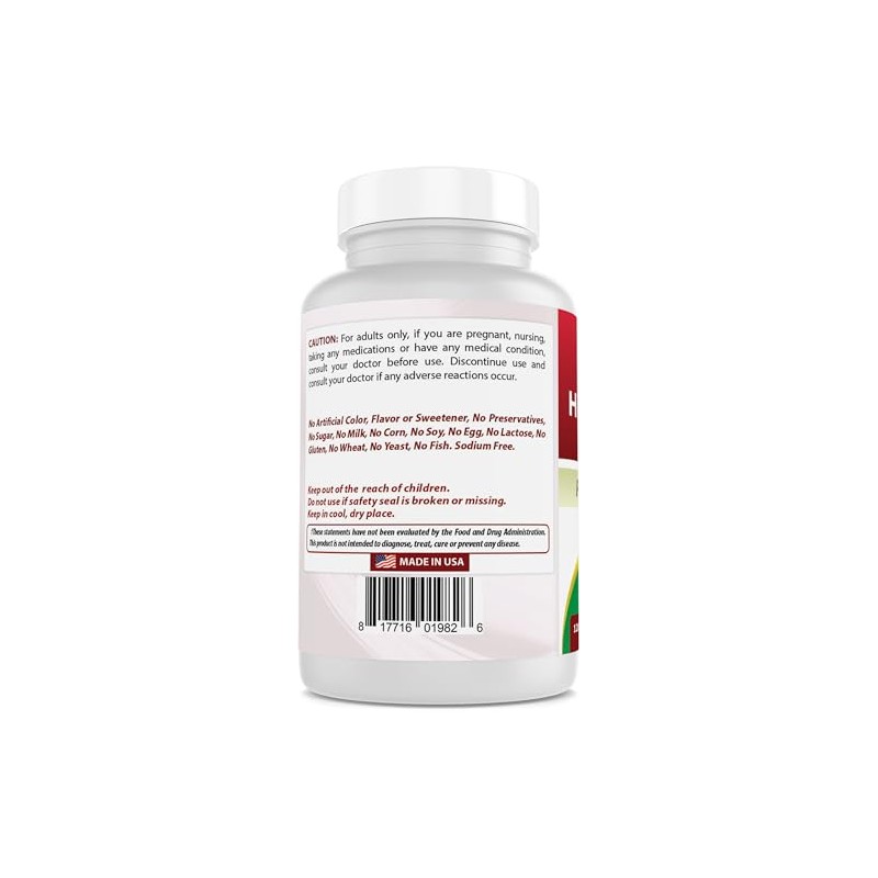 Best Naturals Hibiscus Extract 2500 mg Equivalent per Serving- 120