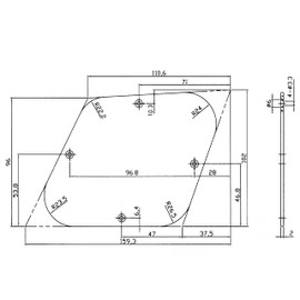 Guitar control cavity cover/back plate in black including screws Gibson Les Paul style