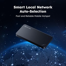 GlocalMe U3 4G Mobiler WLAN Router, Keine SIM-Karte nötig, MiFi mit 1GB globalen Daten, Internationaler WiFi Hotspot für 200 Länder (schwarz)