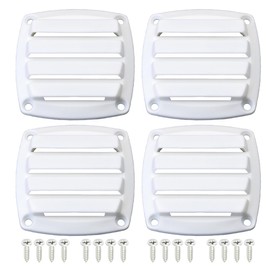LEQMG Marine Boat Nylon Louvered White Flush Thru Vent