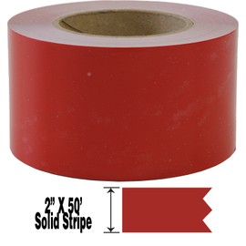 Linear Designs Premium 2" X 50' Automotive Stripe - Cardinal Red