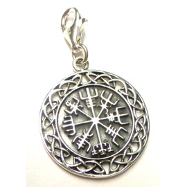 Silberschmuck - BG Sterling Silver Viking Compass Charm Gift Jewelry Friendship, Sterling Silver