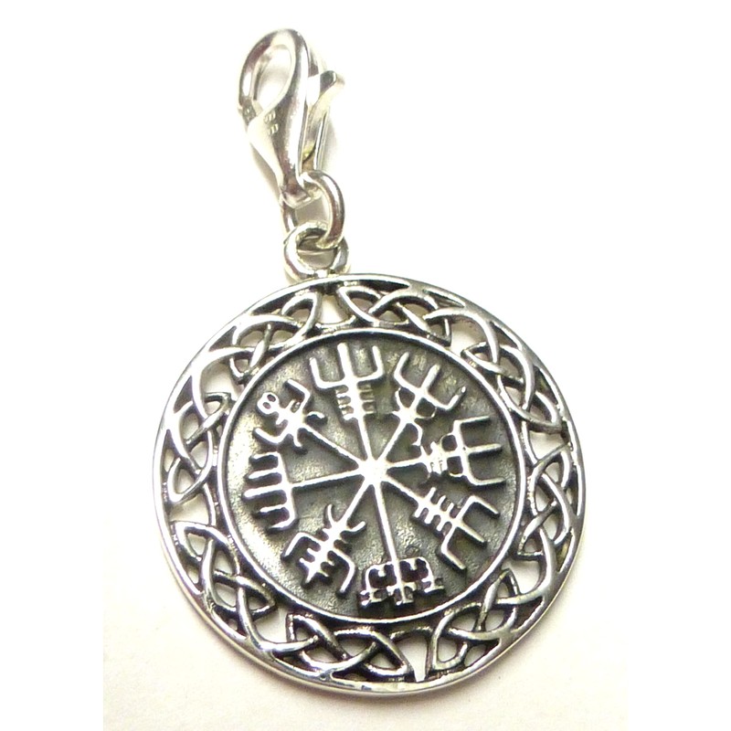 Silberschmuck - BG Sterling Silver Viking Compass Charm Gift Jewelry