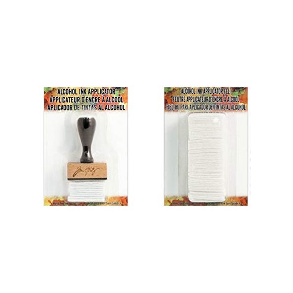 Alcohol Ink Applicator and Ink Applicator Felt Refill Bundle