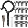 Q Hangers 100 Pack Screw-in Hooks for Outdoor String Lights,