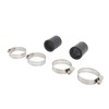 2Pcs 1in High Temp Pipe Clamps Connector Sturdy Exhaust Pipe
