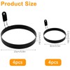 Egg Rings Fried Egg Mold 4 Pcs Large 6" Pancake