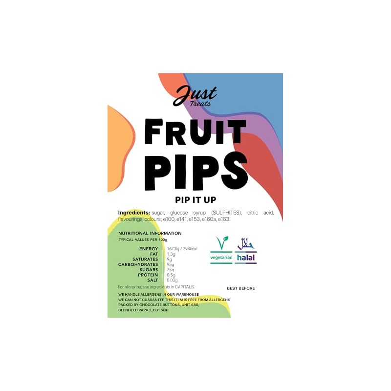 Just Treats Fruit Pips (500g Share Bag)