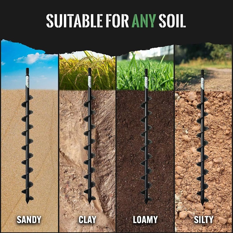 Power Planter Termite & Tree Auger 2"x24" With 3/8" Non-Slip