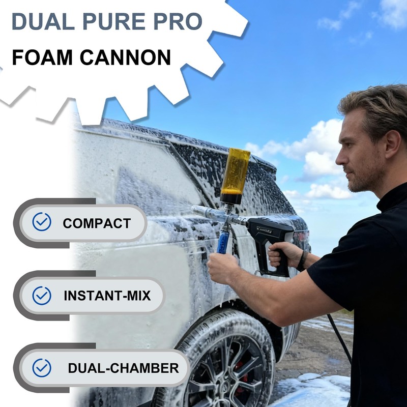 Raincovo Dual Pure Pro Foam Cannon for Pressure Washer, Dual-Bottle